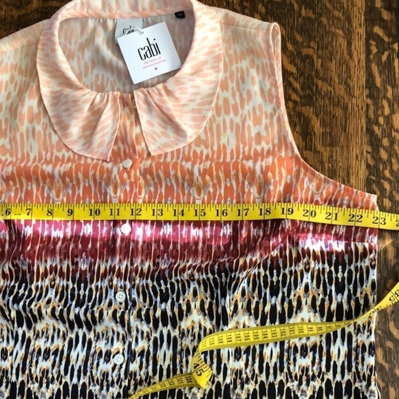 CAbi-Just like silk-cabi sleeveless top, multicolored X-Large - Picture 4 of 9